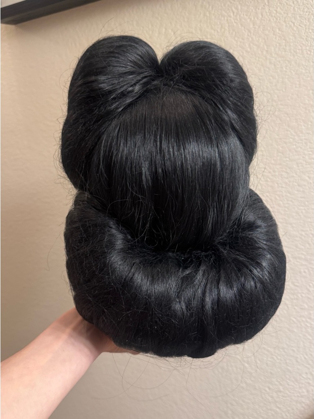 Black Vintage-Inspired Women's Wig